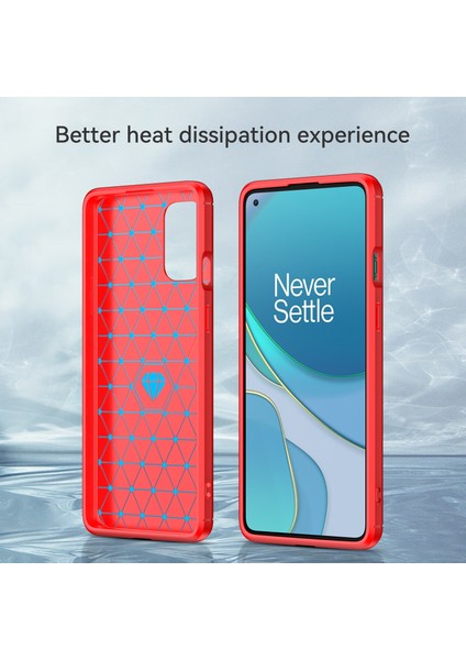 1.8mm Esnek Karbon Fiber Doku Tpu Kılıf Ultra Ince Düşmeye Karşı Dayanıklı Telefon Kılıfı Fırçalanmış Yüzeyli Oneplus 8t-Kırmızı (Yurt Dışından) fırsatları