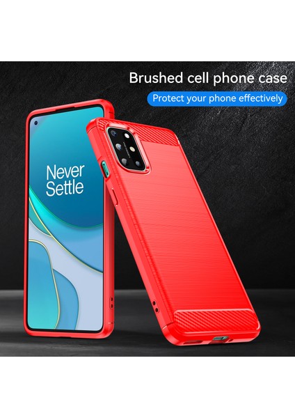 1.8mm Esnek Karbon Fiber Doku Tpu Kılıf Ultra Ince Düşmeye Karşı Dayanıklı Telefon Kılıfı Fırçalanmış Yüzeyli Oneplus 8t-Kırmızı (Yurt Dışından) indirimleri