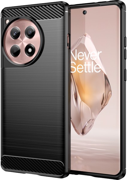 Oneplus 12R 5g/ace 3 5g Kılıf Fırçalanmış Tpu Parmak Izi Önleyici Telefon Kılıfı-Siyah (Yurt Dışından)
