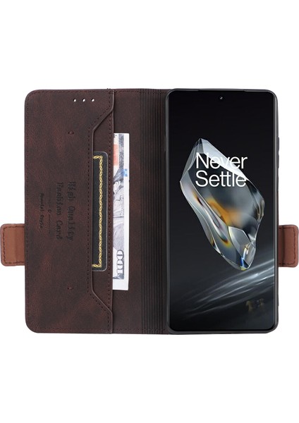 Oneplus 12 5g Deri Kılıf Cüzdan Telefon Kapağı Donanım Dekor-Kahve (Yurt Dışından) fiyatları