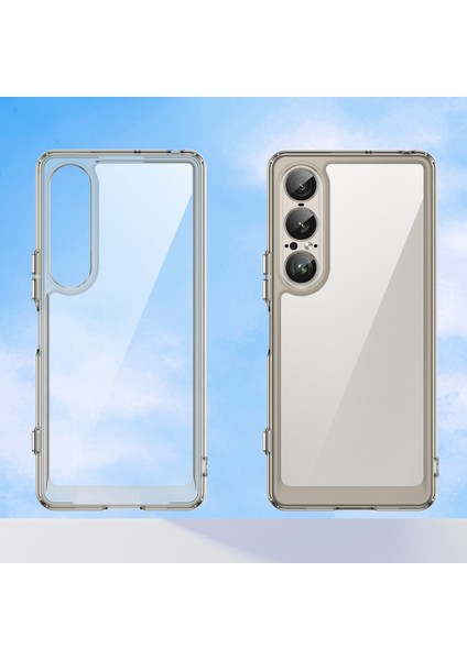 Sony Xperia 1 Vıı Kılıf Tpu+Akrilik Koruyucu Şeffaf Telefon Kılıfı-Şeffaf Gri (Yurt Dışından) fiyatları