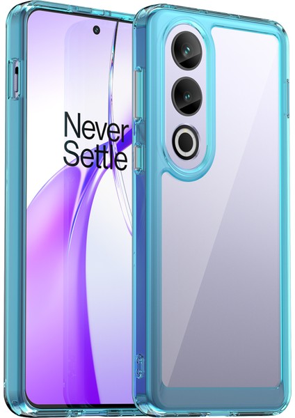 Oneplus Ace 3V 5g Kılıf Tpu Çerçeve Şeffaf Akrilik Telefon Kabuğu Cep Telefonu Aksesuarları-Şeffaf Mavi (Yurt Dışından)
