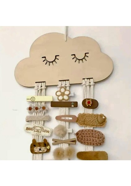 Bulut Şeklinde Takı Organizeri, Krem Renk, Şık ve Kullanışlı Tasarım indirimleri