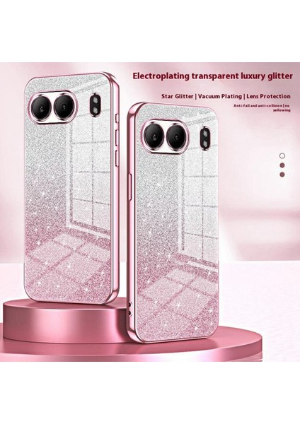 Oneplus Nord 4 Kılıf Galvanik Degrade Parıltılı Tpu Telefon Kılıfı-Pembe (Yurt Dışından)