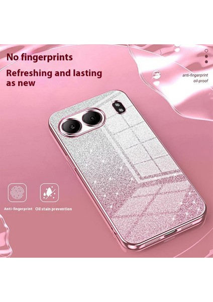 Oneplus Nord 4 Kılıf Galvanik Degrade Parıltılı Tpu Telefon Kılıfı-Pembe (Yurt Dışından)