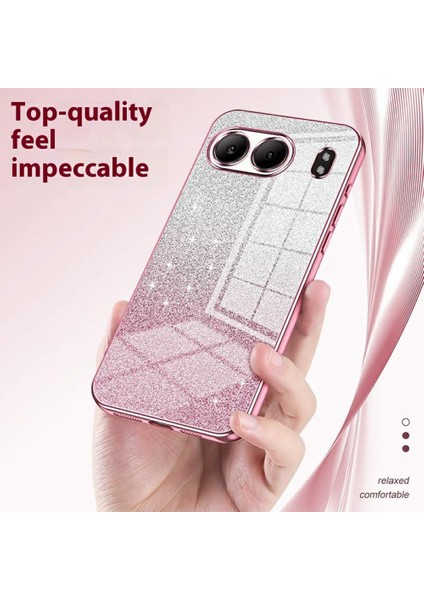 Oneplus Nord 4 Kılıf Galvanik Degrade Parıltılı Tpu Telefon Kılıfı-Pembe (Yurt Dışından)