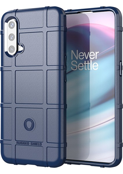 Sağlam Kare Izgara Doku Kırılmaya Dayanıklı Tpu Koruyucu Kılıf Kabuğu Oneplus Nord Ce 5g-Mavi (Yurt Dışından)