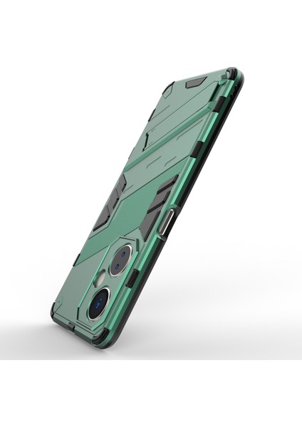 Oneplus Nord Ce 3 Lite 5g/nord N30 5g Kickstand Telefon Kılıfı Tpu+Pc Çizilmez Arka Kapak-Yeşil (Yurt Dışından)