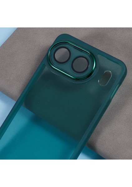 Oneplus Nord 4 Kılıf Elektrokaplama Kamera Çerçevesi Tpu Telefon Kılıfı-Şeffaf Ordu Yeşili (Yurt Dışından)