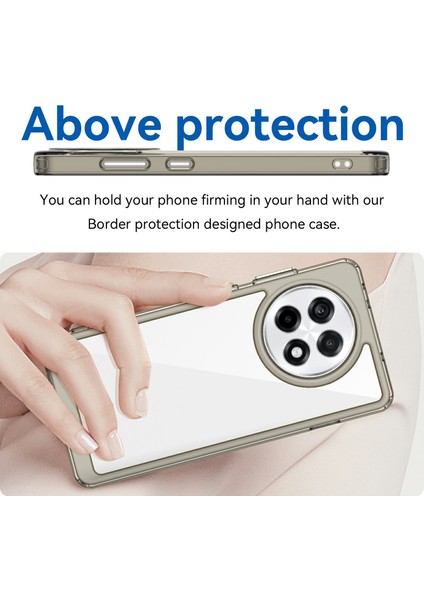 Oneplus 13R 5g/ace 5 5g/ace 5 Pro 5g Tpu+Akrilik Koruyucu Telefon Kılıfı Için Şeffaf Kılıf-Şeffaf Gri (Yurt Dışından) fırsatları