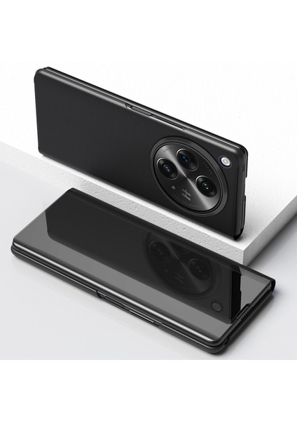 Oneplus Açık/oppo Find N3 5g Kılıf Görünüm Penceresi Deri Stand Telefon Kılıfı-Siyah (Yurt Dışından) modelleri