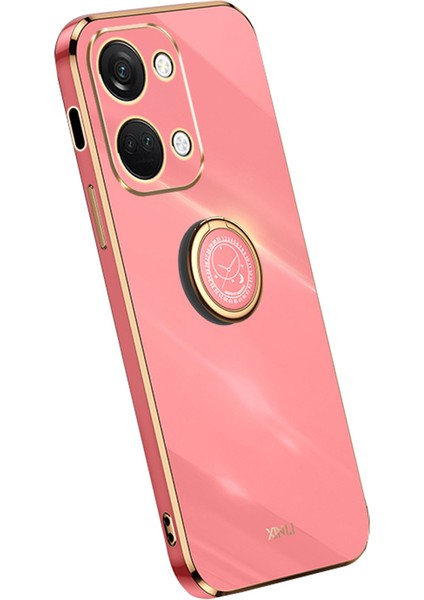 Xınlı Oneplus Nord 3 5g/ace 2V Halka Tutucu Kickstand Tpu Kılıf Galvanik Telefon Kılıfı-Kırmızı (Yurt Dışından)