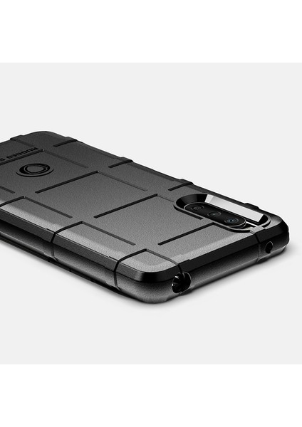 Darbeye Dayanıklı Sağlam Kare Izgara Doku Tpu Telefon Kılıfı Sony Xperia 10 Iıı 5g/xperia 10 Iıı Lite-Mavi (Yurt Dışından)
