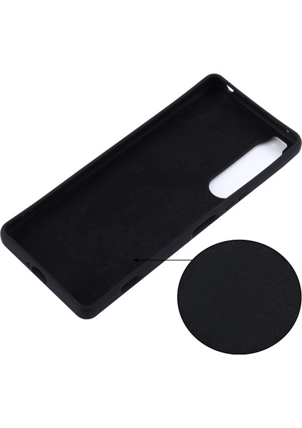 Sony Xperia 1 Iv 5g Hafif Düşmeye Karşı Sıvı Silikon Telefon Kılıfı Yumuşak Mikrofiber Astar Yastık Çizilmeye Kılıfı-Siyah (Yurt Dışından) fiyatları