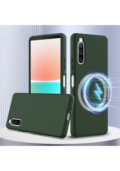 Sony Xperia 10 Iv 5g Kılıf Magsafe Sıvı Silikon Telefon Kılıfı ile Uyumlu Kordonlu-Koyu Yeşil (Yurt Dışından) fiyatları