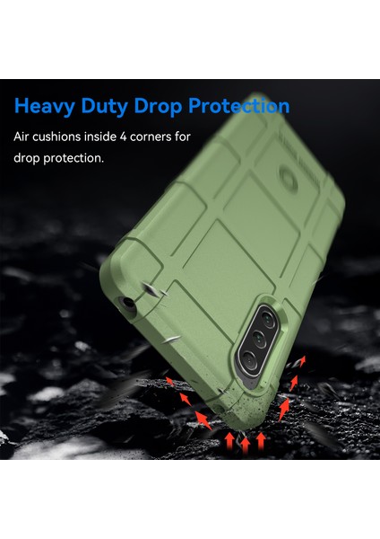 Sony Xperia 10 V Yumuşak Tpu Telefon Kılıfı Sağlam Kare Izgara Doku Çizilmeye Dayanıklı Koruyucu Kılıf-Yeşil (Yurt Dışından) modelleri