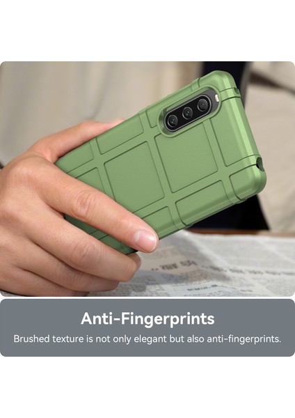 Sony Xperia 10 V Yumuşak Tpu Telefon Kılıfı Sağlam Kare Izgara Doku Çizilmeye Dayanıklı Koruyucu Kılıf-Yeşil (Yurt Dışından) indirimleri