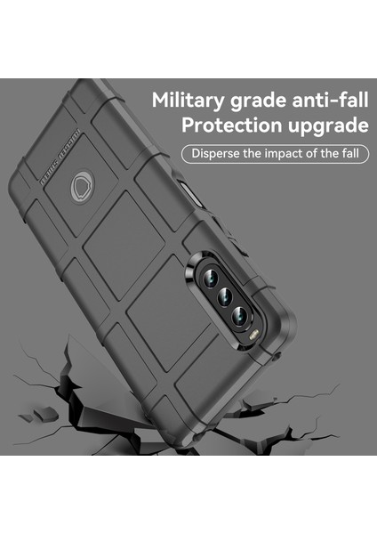 Sony Xperia 10 Iv Kalınlaştırılmış Tpu Koruyucu Kılıf Sağlam Kare Izgara Cep Telefonu Kılıfı-Siyah (Yurt Dışından) indirimleri