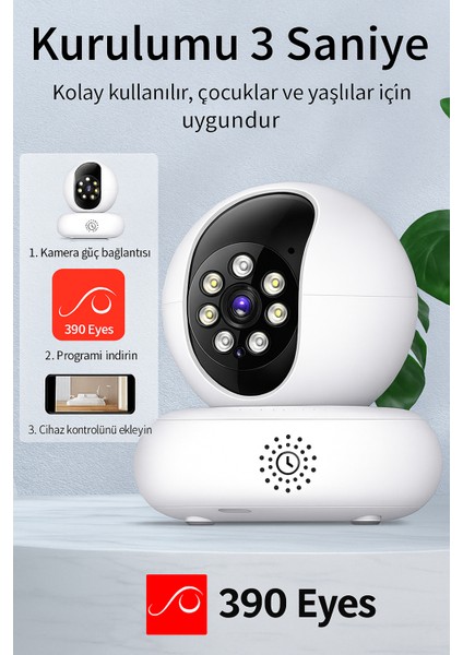 Cmr- 24 Akıllı Güvenlik Kamerası – 5g Destekli, 360° Dönebilen, Gece Görüşlü, Çift Yönlü Sesli
