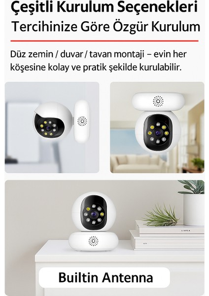 Cmr- 24 Akıllı Güvenlik Kamerası – 5g Destekli, 360° Dönebilen, Gece Görüşlü, Çift Yönlü Sesli
