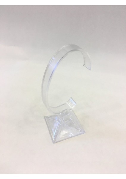 Şeffaf Küçük Piramit Saat Standı, 100 Adet, Renkli ve Kullanışlı.