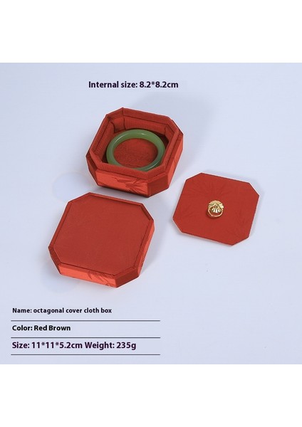 Sekizgen Cennet ve Dünya Örtüsü Bez Kutusu Bilezik Kutusu Oyun Yeşim Dize Saklama Kutusu Ambalaj Kutusu (Yurt Dışından)