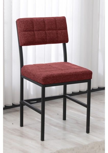 Dubai Modeli Kare Mutfak Masa Sandalye Takımı, 4 Sandalye 1 Sabit Beyaz Masa 70X70 Cm, Keten Kumaş