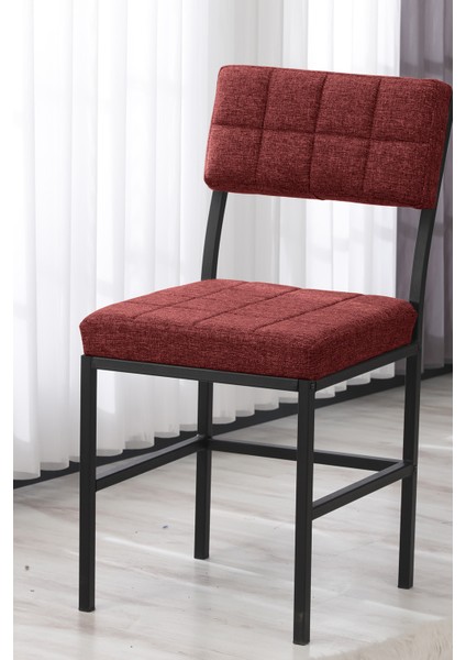 Dubai Modeli Kare Mutfak Masa Sandalye Takımı, 4 Sandalye 1 Sabit Beyaz Masa 70X70 Cm, Keten Kumaş