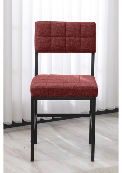 Dubai Modeli Kare Mutfak Masa Sandalye Takımı, 2 Sandalye 1 Sabit Beyaz Masa 70X70 Cm, Keten Kumaş