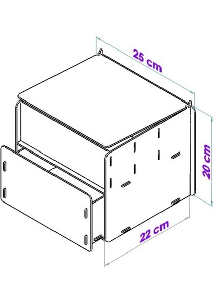 7 Gözlü Ahşap Makyaj ve Takı Organizeri, Şık ve Fonksiyonel Tasarım