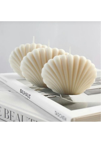 3'lü Minimidye Kokulu Mum, Dekoratif ve Çiçek Kokusu, Beyaz, Özel Hediye