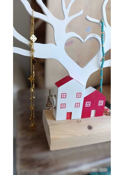 Ahşap Takı Organizer Kolye Askı Standı, Şık ve Kullanışlı Tasarım, Düzen Sağlar. fiyatları