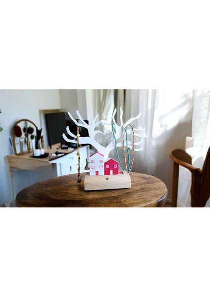 Ahşap Takı Organizer Kolye Askı Standı, Şık ve Kullanışlı Tasarım, Düzen Sağlar. modelleri