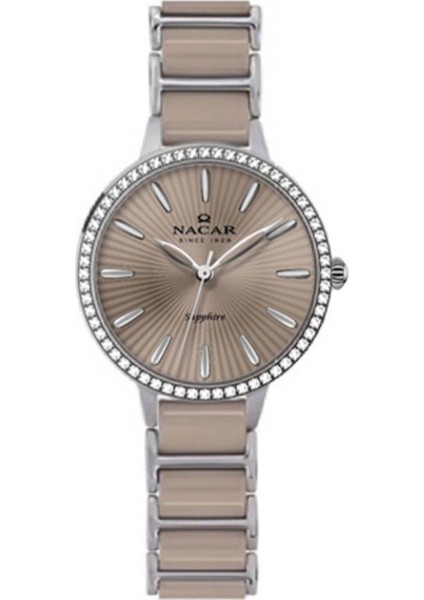 Safir Cam Gri Kadın Kol Saati NC33-398208-AGMS