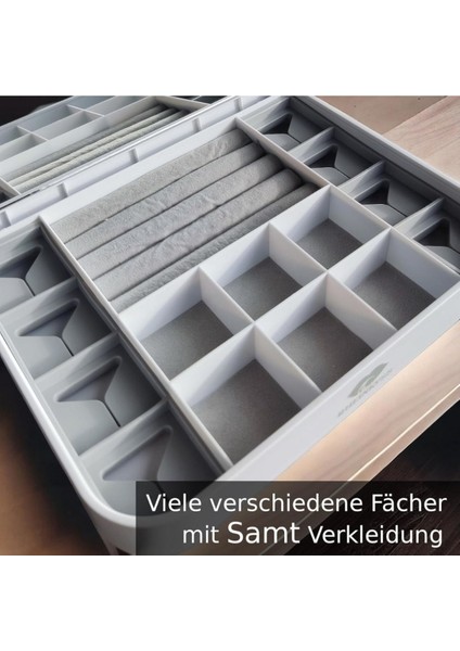 Çekmeceli Aynalı Çok Bölmeli Makyaj ve Takı Organizer 20X22X8.5CM fiyatları