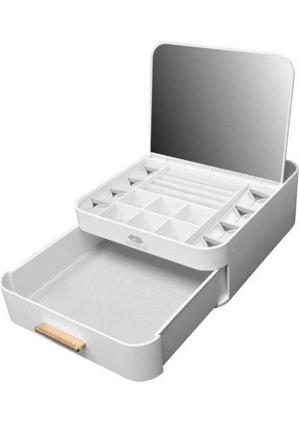 Çekmeceli Aynalı Çok Bölmeli Makyaj ve Takı Organizer 20X22X8.5CM modelleri