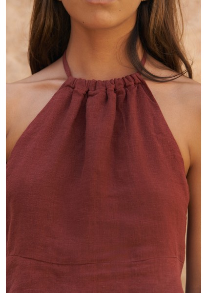 Malmvira Kiremit Keten Crop Etek Takım