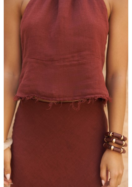 Malmvira Kiremit Keten Crop Etek Takım