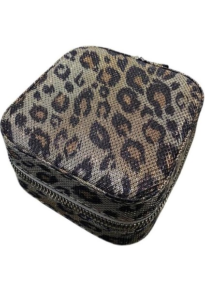 Leopar Desenli Çok Renkli Takı Düzenleyici Seyahat Çantası fiyatları