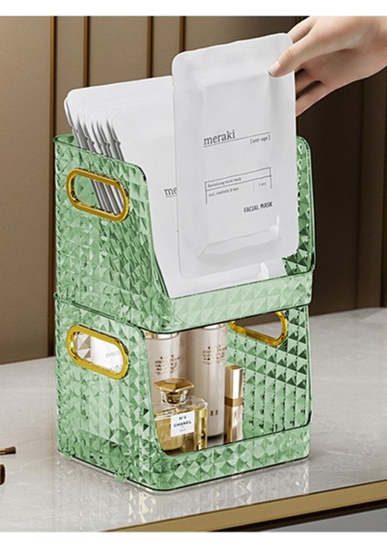 Çok Amaçlı Makyaj ve Takı Organizeri, Kitaplık Düzenleyici, Ekru Renk fiyatları