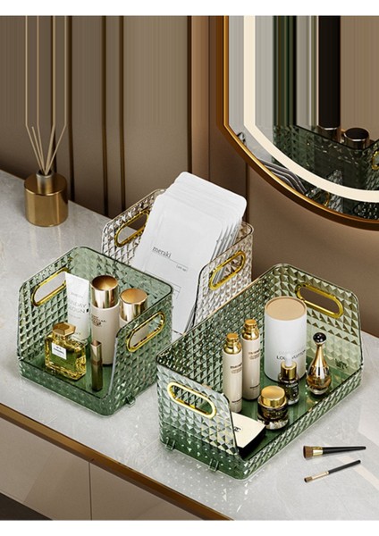 Çok Amaçlı Makyaj ve Takı Organizeri, Kitaplık Düzenleyici, Ekru Renk modelleri