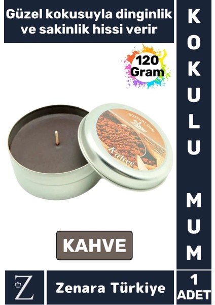 Özel Metal Kutu Arınma Huzur Meditasyon Yoga Esans Sakinlik Veren Dekoratif Oda Kokusu Mum 120 Gram