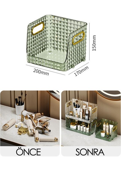 Çok Amaçlı Makyaj ve Takı Organizeri, Kitaplık Düzenleyici, Ekru Renk fırsatları