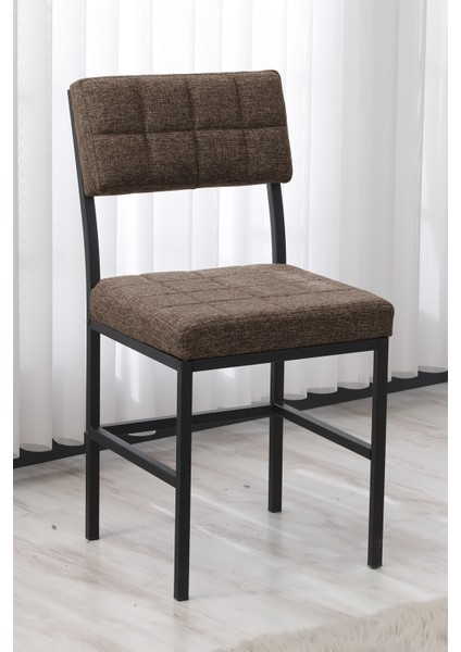 Dubai Modeli Kare Mutfak Masa Sandalye Takımı, 2 Sandalye 1 Sabit Ceviz Masa 70X70 Cm, Keten Kumaş fiyatları