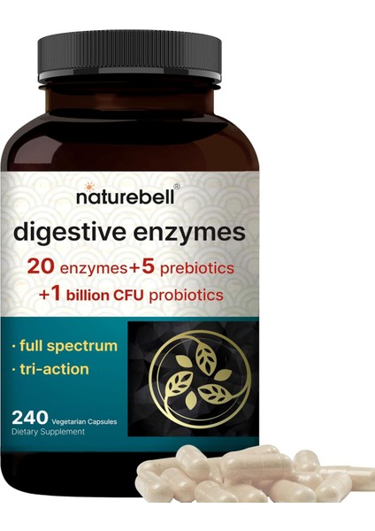 Digestive Enzymes With Probiotics And Prebiotics, 240 Veggie Capsules