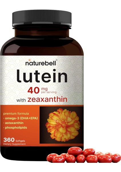 Lutein 40 mg and Zeaxanthin 1,600 mcg Per Serving, 360 Softgels