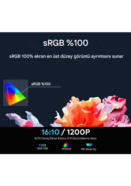 14″ Ikili Taşınabilir Monitör Çoklu Ekran 1200P Notebook Monitör