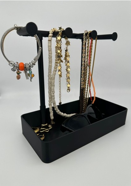 Şık ve Fonksiyonel 3D Baskı Takı Organizeri, Siyah Renkli Tasarım