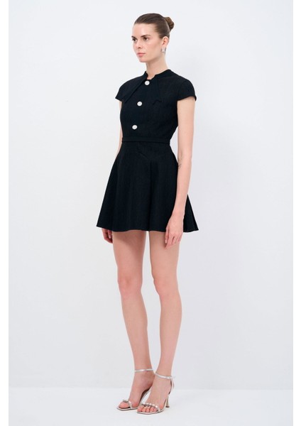 Dantelli Mini Elbise Siyah 12444592001 fırsatları