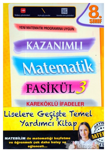 8. Sınıf Kazanımlı Matematik Set Fasikül 1 -Fasikül 2 -Fasikül 3